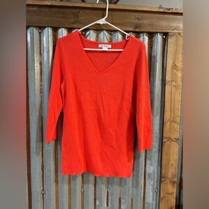 Liz Claiborne Orange 3/4 Sweater